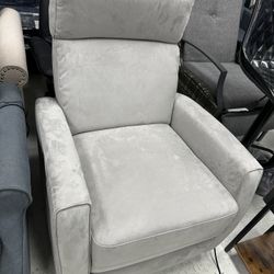 Swivel Rocking Chair, Power Recliner Chair. Living Room Chair. Rocker Recliner Chair for Nursery (Light Gray)