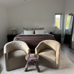 Brand new restoration hardware swivel chairs