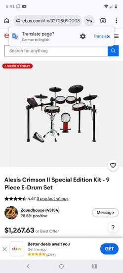 Alesis crimson 2 drum set