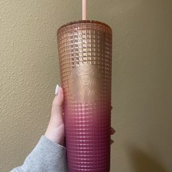 Starbucks Oversea Pink Grid 