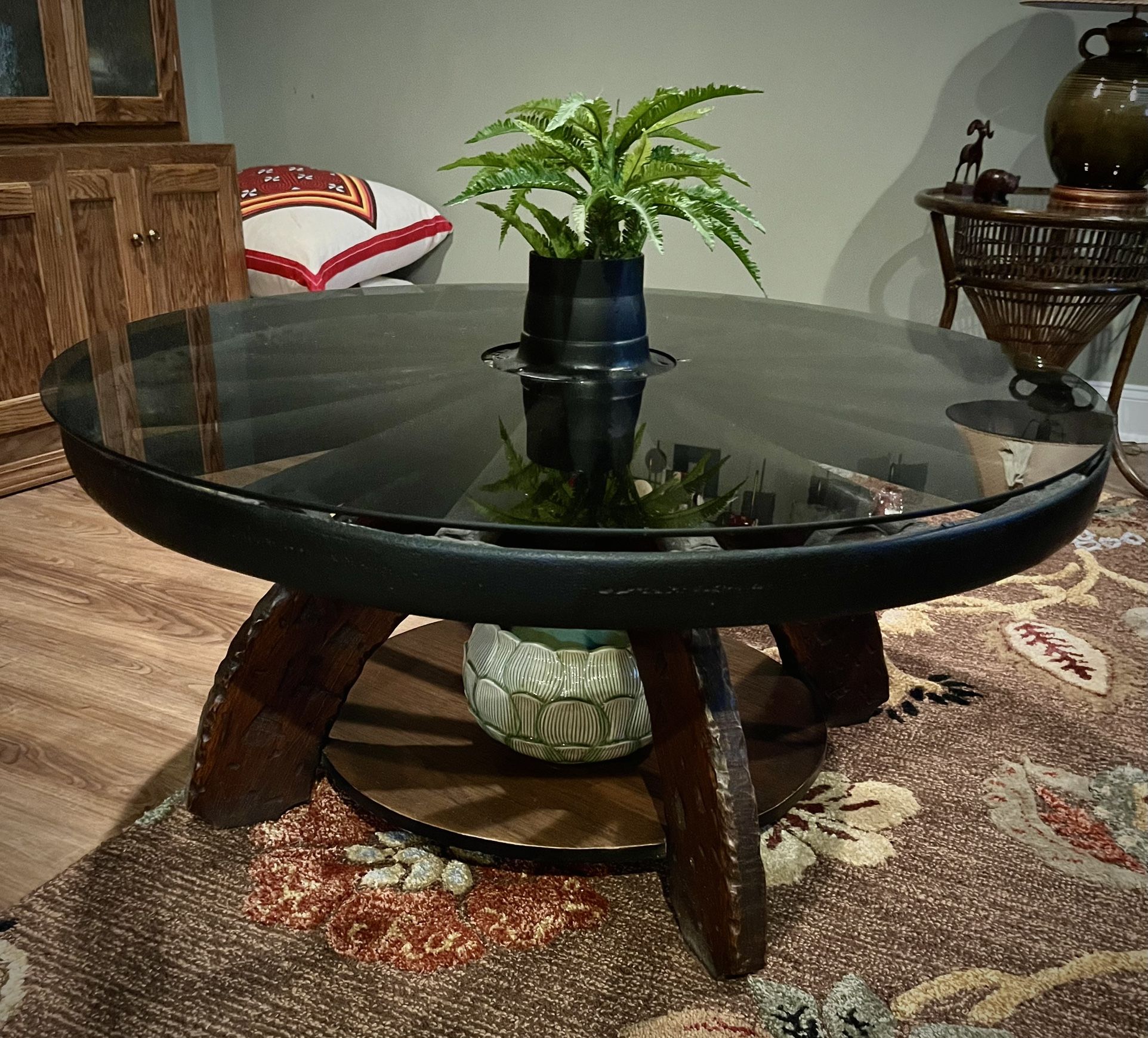 Antique Wagon Wheel Table