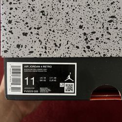 Reimagined Jordan 4 Bred Size 11