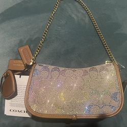 Coach Rainbow Swinger Crystal Bag New