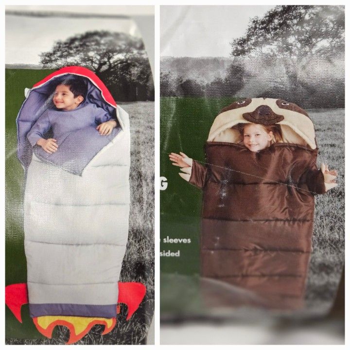 2 New Kids Sleeping Bags With Tags