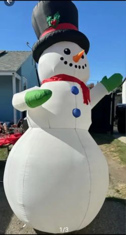 Christmas Decor Snowman Lighed Airblown 