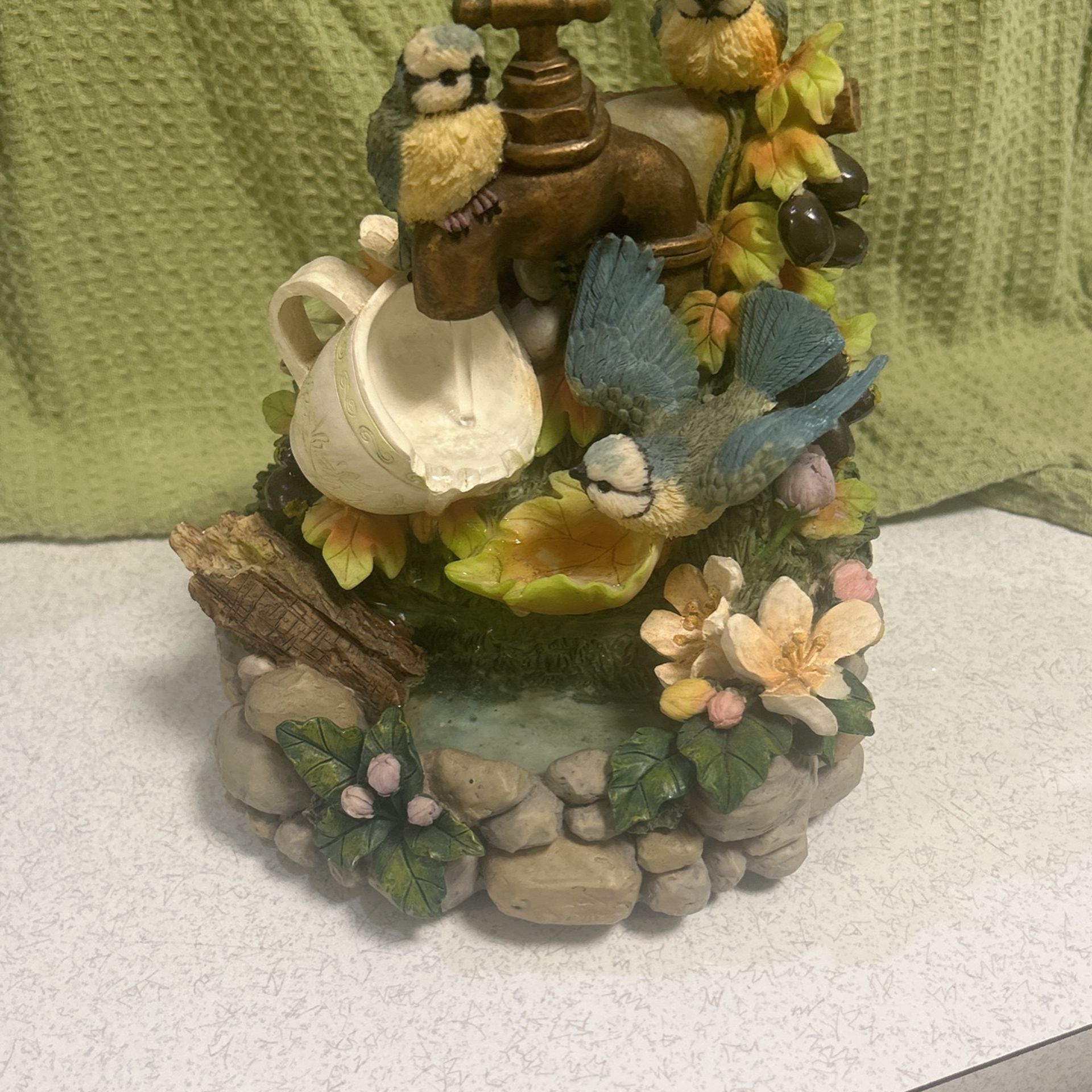 Fountain With Chirping Birds For Table