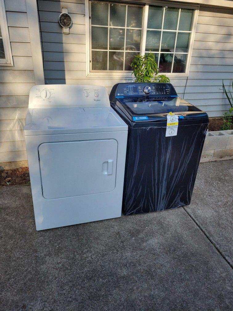 New GE Washer And Used Dryer