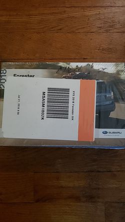 2018 Subaru Forester owners manual