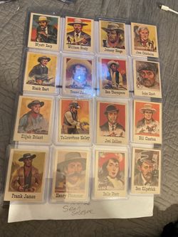 1966 LEAF GOOD GUYS AND BAD GUYS LOT. AMAZING CARDS. 16 cards INCLUDING AN ANAZIBG CONDITION WYATT EARP.