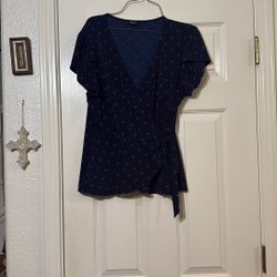 Classy Blue Blouse Only $1