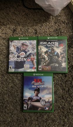 Xbox one games, GOW4, RBI 17, Madden 17