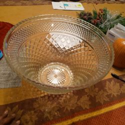 Glass Serving Punch Bowl