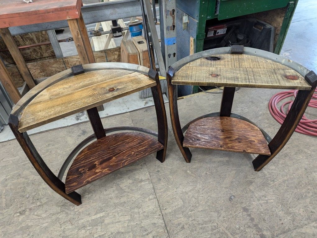 Barrel Stave Side Tables