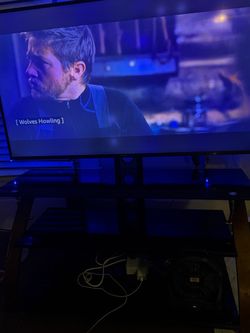 Floating tv stand 3 glass shelves