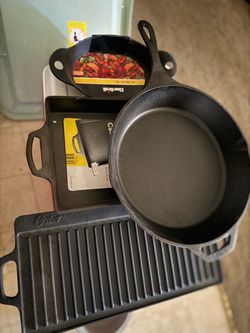 Cast Iron Cookware Set – Skillet, Griddle & Pan