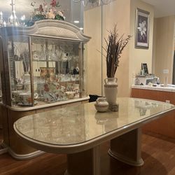 Table and Buffet/Hutch/Cabinet