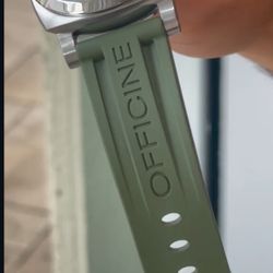 Officine Paranai Rubber Strap Green 24mm 