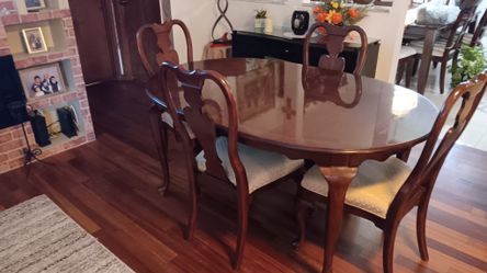 Wooden diner room table.