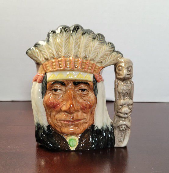 Royal Doulton Character Jug 1966 "North American Indian" Small 4.5" D6614
