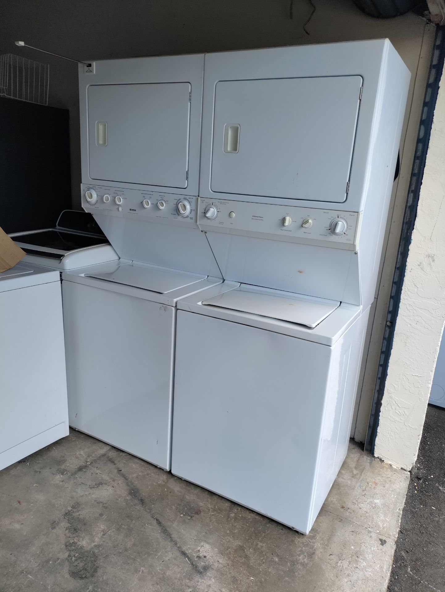 Stackable washer dryers galore everything works perfect with the warranty