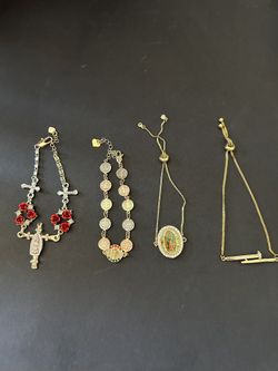 Laminated Gold Bracelets & Necklace 