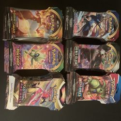 Pokémon Sword And Shield Sleeved Booster Packs Lot