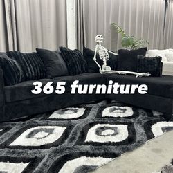 NEW BLACK ON BLACK SECTIONAL