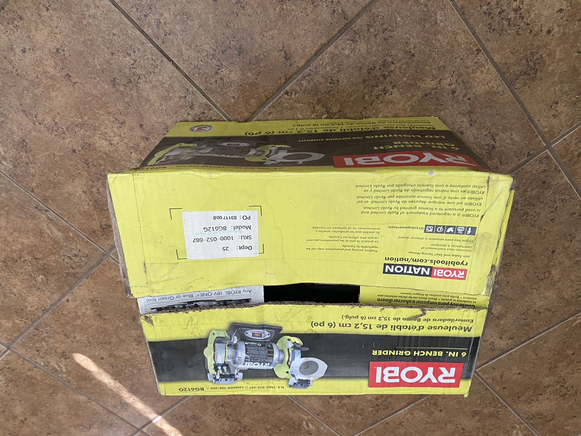 Ryobi 6” Bench Grinder Like New In Box