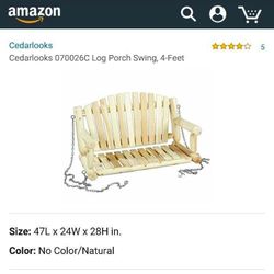 Cedar Looks Inc swing wood chair