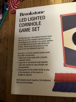 Brookstone Led Lighted Cornhole Game set for Sale in New York NY