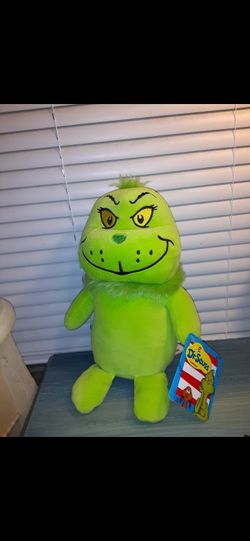 Dr Seuss How The Grinch Stole Christmas By Aurora Squishy Grinch plush toy 9.5" stuffed animal NWT $15