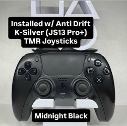 PS5 DualSense (Midnight Black) | Installed w/ K-Silver (JS13 Pro+) TMR Joysticks