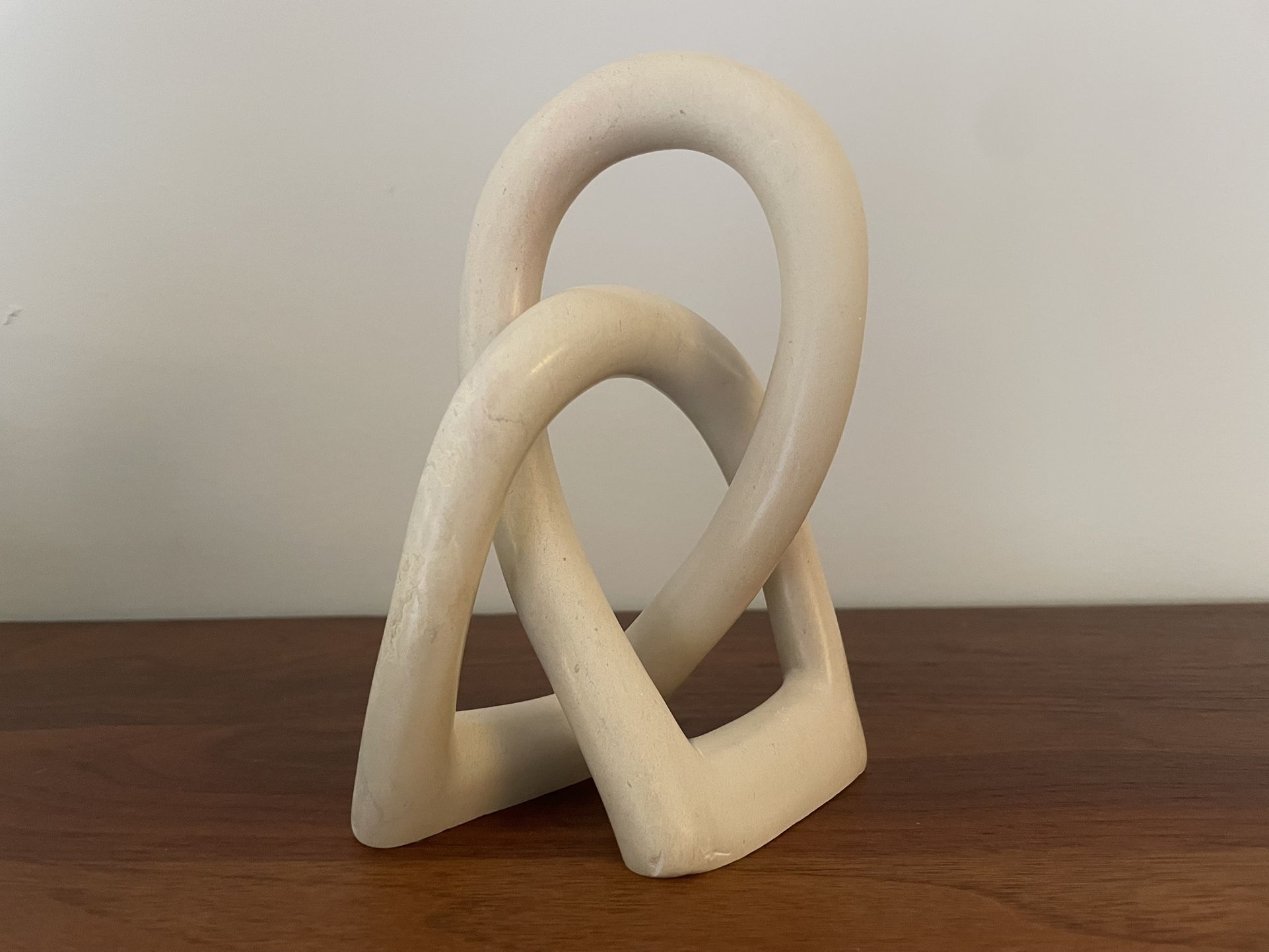 Geometric Smooth Soapstone Love Sculpture