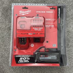 Milwaukee M18 High Output 8.0 Battery And Rapid Charger