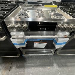 Brand New GE Cafe Dual Fuel Stainless Steel Slide In Range