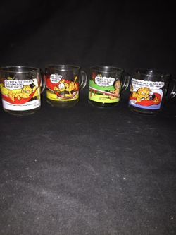 Garfield glass mugs