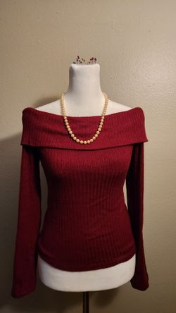 Red Medium Off-shoulder Top