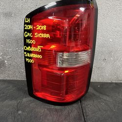 2014-2015-2016-2017-2018 GMC SIERRA 1500 CHEVROLET SILVERADO 1500 LEFT TAIL LIGHT OEM USED #9375