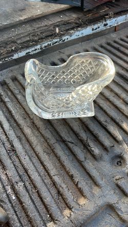 Candy Dish Vintage 24% Crystal Sleigh