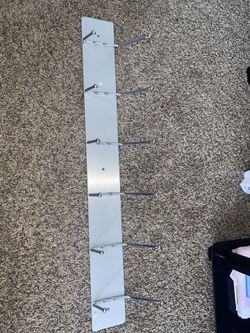 Satin Metal Six-Peg Coat Hook / Wall Rack SAFCO