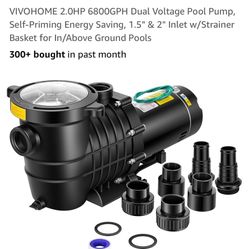 ViVo 2.0HP Dial Voltage Pump. Brand New. Never Used. 