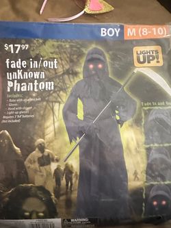Fade In/Out Unknown Phantom Halloween Costume Boy M 8-10