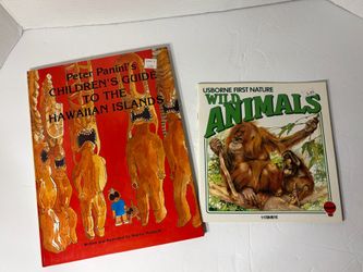 Vintage Children's Book Bundle | Peter Panini's Hawaiian Islands & Usborne Wild Animals
