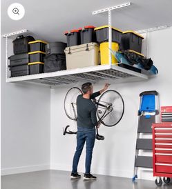 Saferack Overhead Ceiling Rack White 4x8 New 