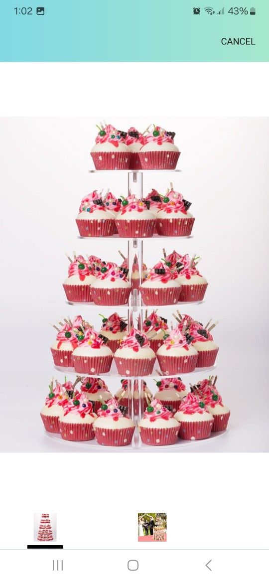 Beautiful 5 tier Cupcake Stand New In Box Pick Up In Pomona $15 Firm Price