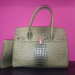 Olive Green Handbag Set 