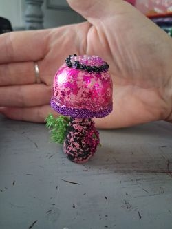 Handmade Mini Wooden Mushrooms 