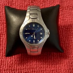 Men’s Watch Pulsar Silver Tone Blue Face V732-X209