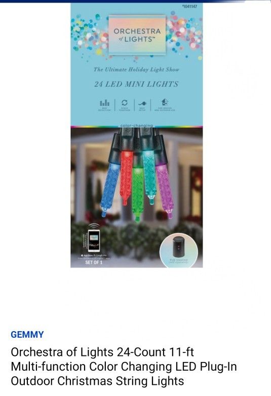 Christmas Light In Orchestra of Lights- 24 mini LED Lights only