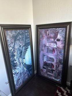 Large Beautiful Paintings 55.5 X 31 In